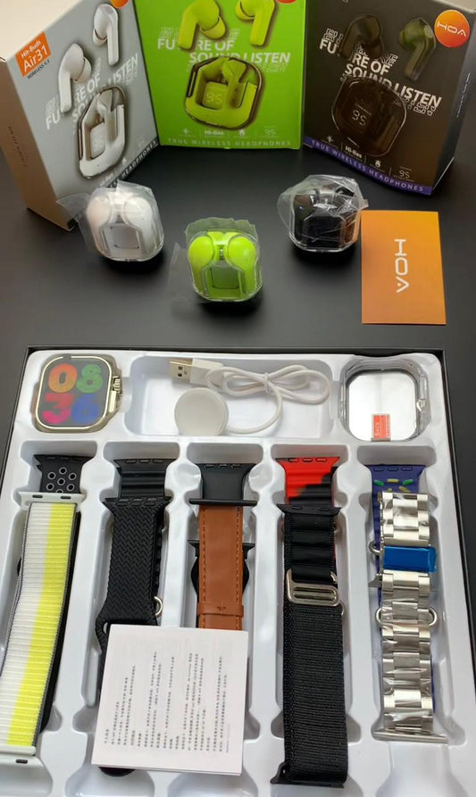 10 in 1 Ultra Smartwatch with Free Air31 Airpods 💯