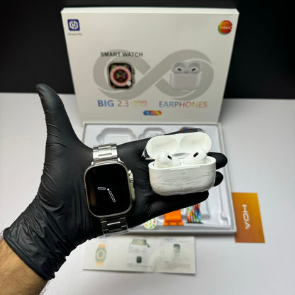 i20 Ultra Pro Smartwatch 10 in 1 + Free Airpods