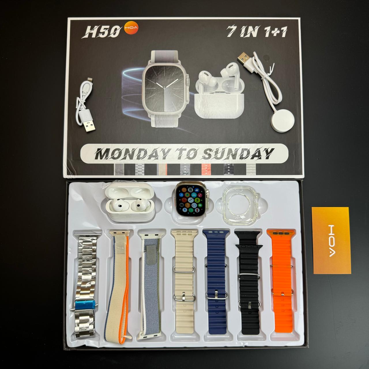 H50 Ultra Smartwatch 7 in 1 + Airpods